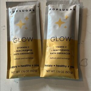 POPSUGAR Glow Vitamin C Bath Enhancer in Gold and White